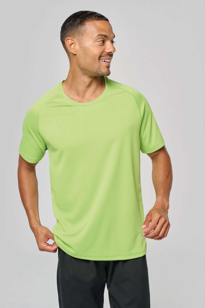 MEN'S SHORT-SLEEVED SPORTS T-SHIRT - Fluorescent Yellow - Additional