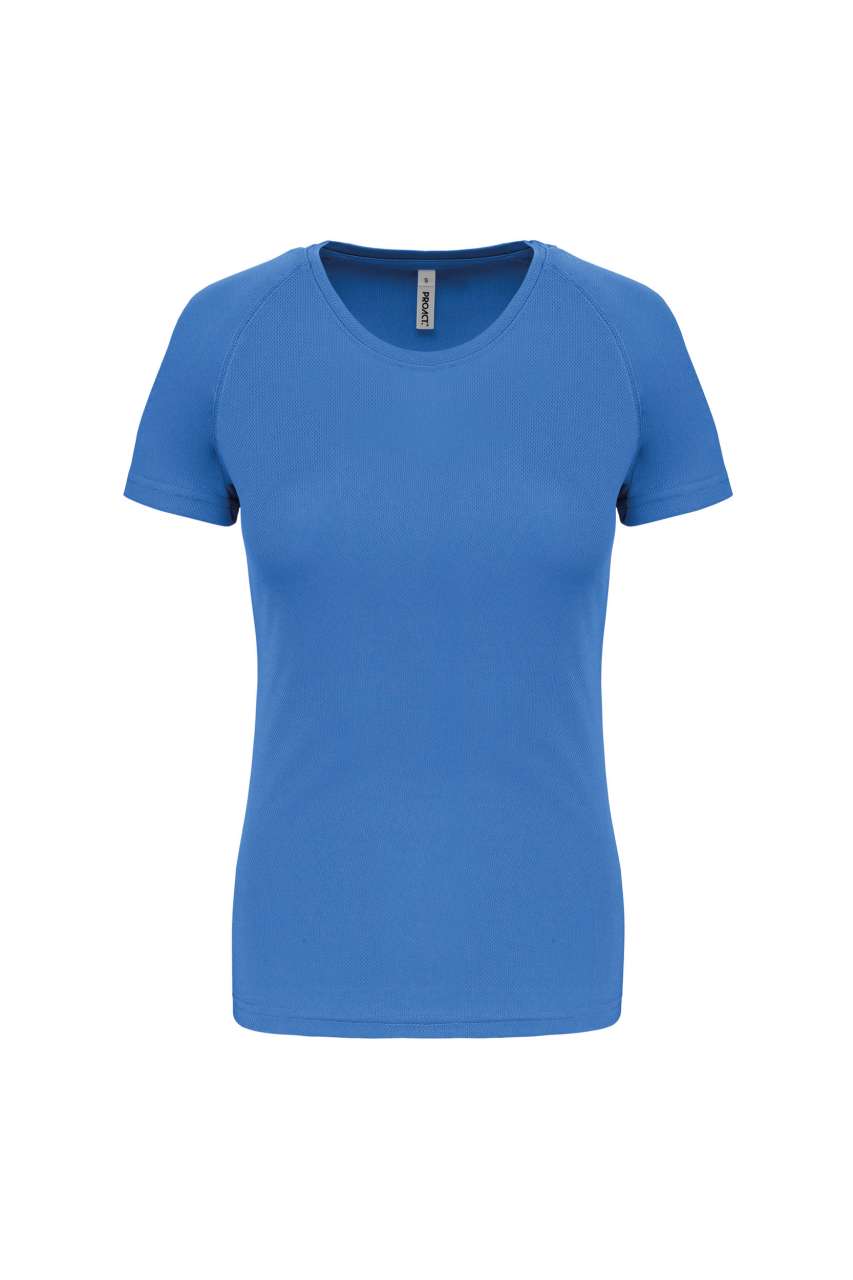 LADIES' SHORT-SLEEVED SPORTS T-SHIRT - Aqua Blue - Main