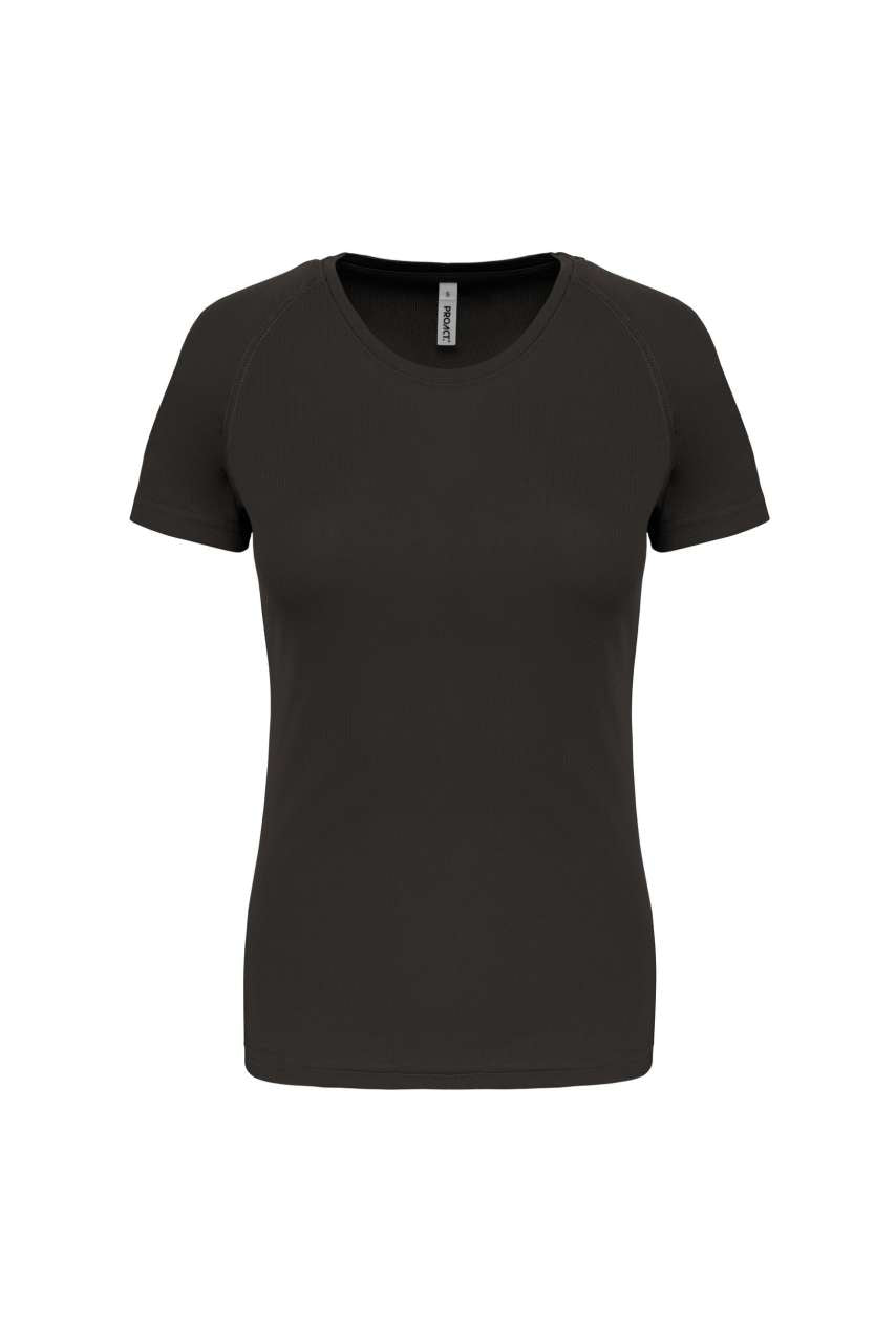 LADIES' SHORT-SLEEVED SPORTS T-SHIRT - Dark Grey - Main