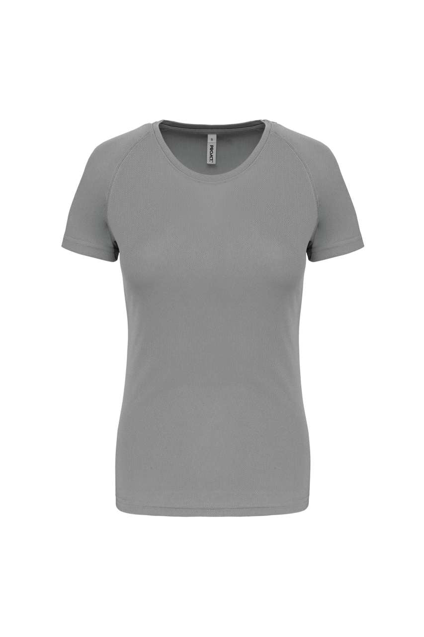 LADIES' SHORT-SLEEVED SPORTS T-SHIRT - Fine Grey - Main