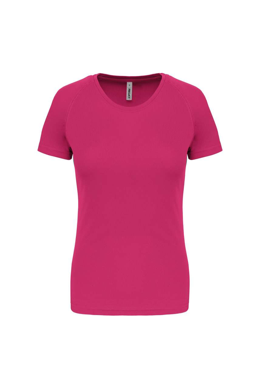 LADIES' SHORT-SLEEVED SPORTS T-SHIRT - Fuchsia - Main