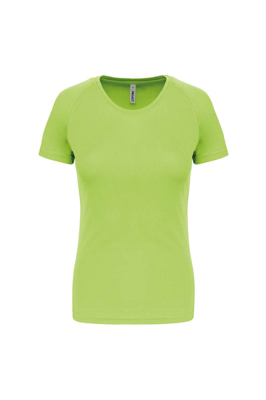 LADIES' SHORT-SLEEVED SPORTS T-SHIRT - Lime - Main
