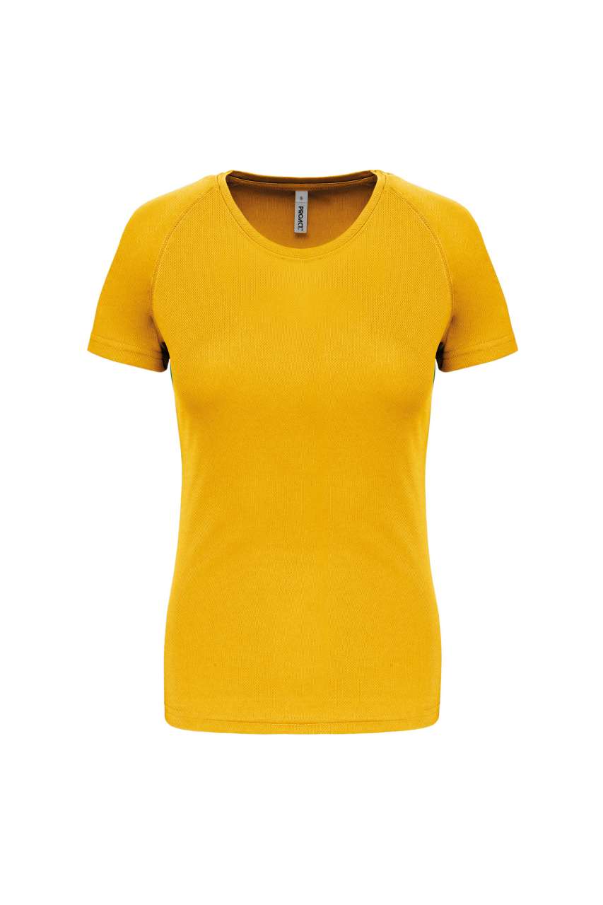 LADIES' SHORT-SLEEVED SPORTS T-SHIRT - True Yellow - Main