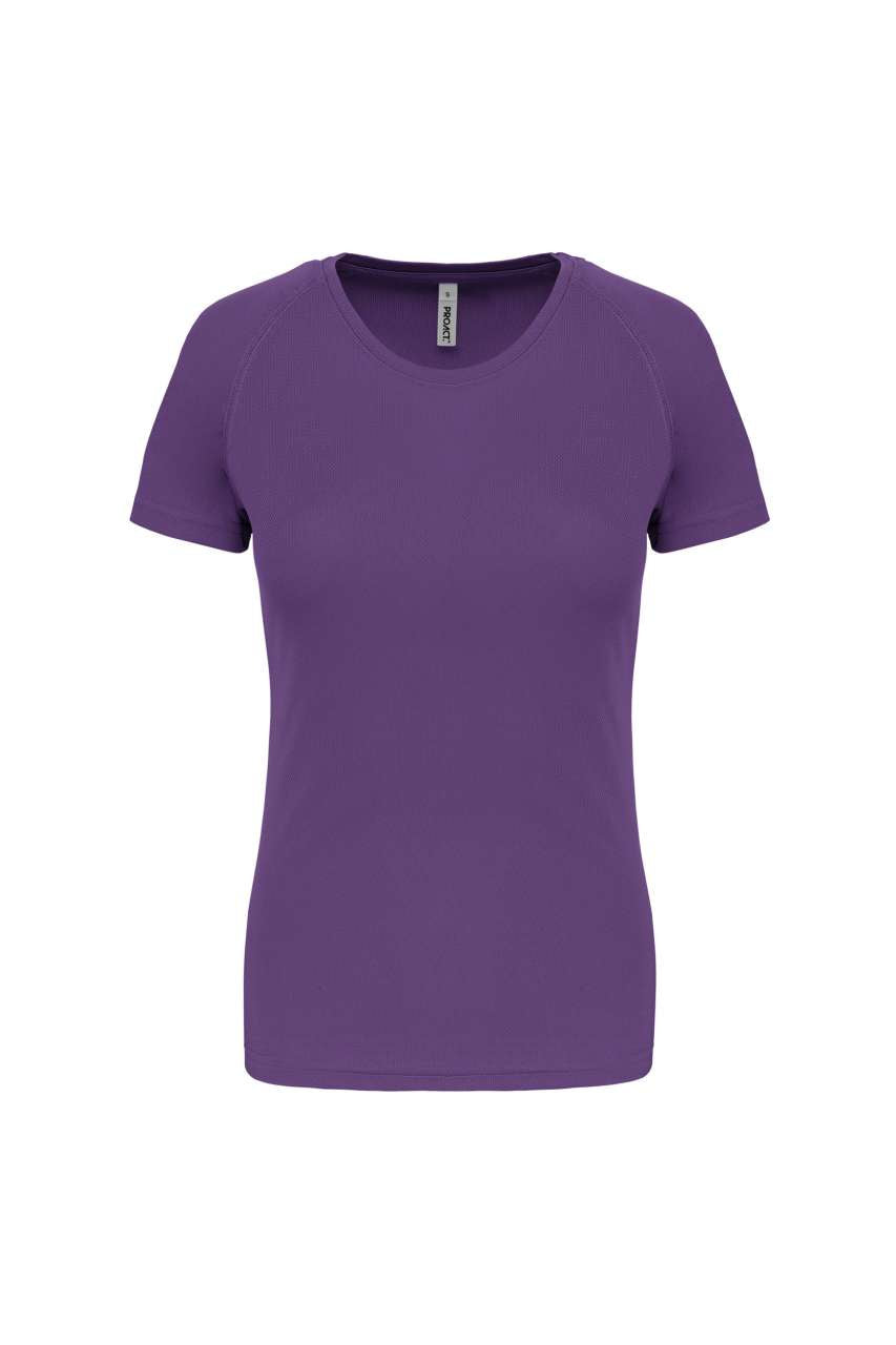 LADIES' SHORT-SLEEVED SPORTS T-SHIRT - Violet - Main
