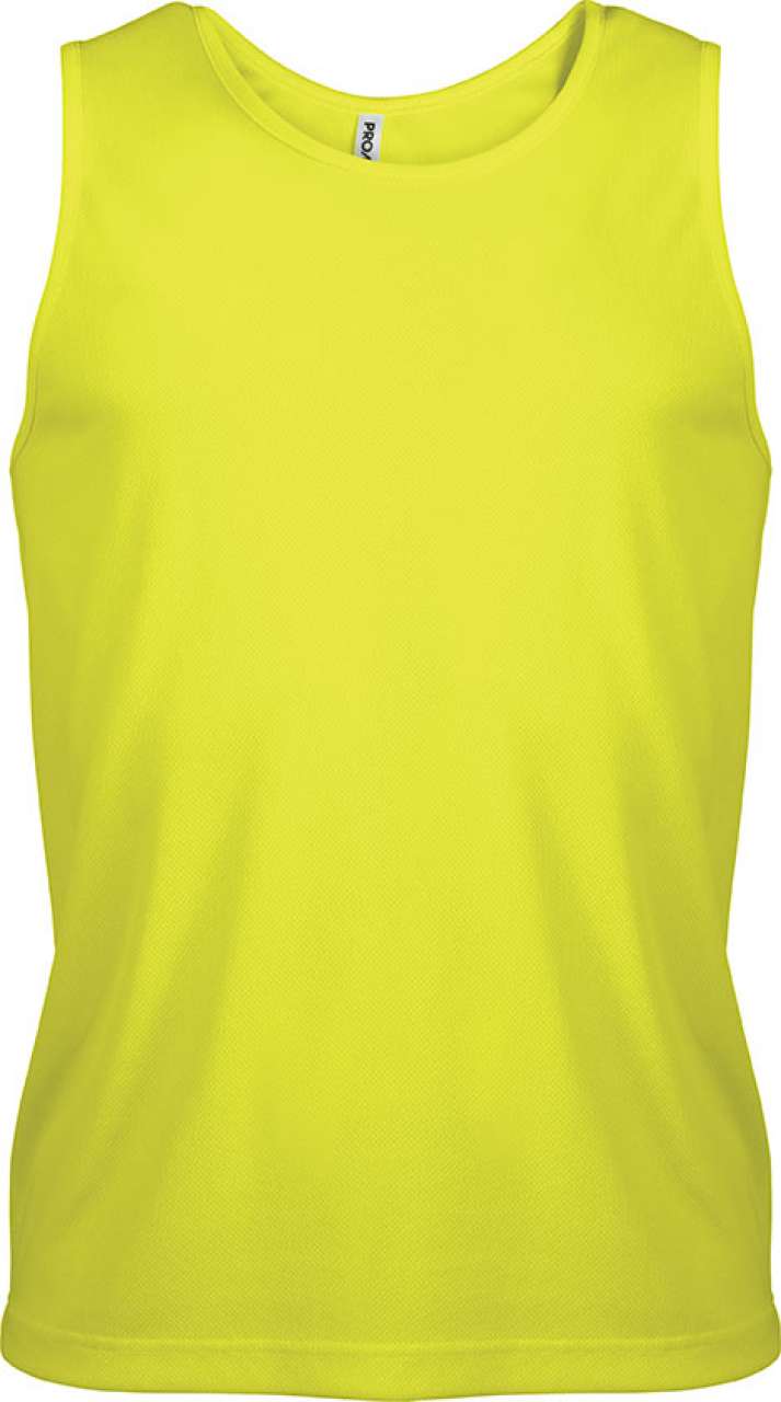 MEN’S SPORTS VEST - Fluorescent Yellow - Main