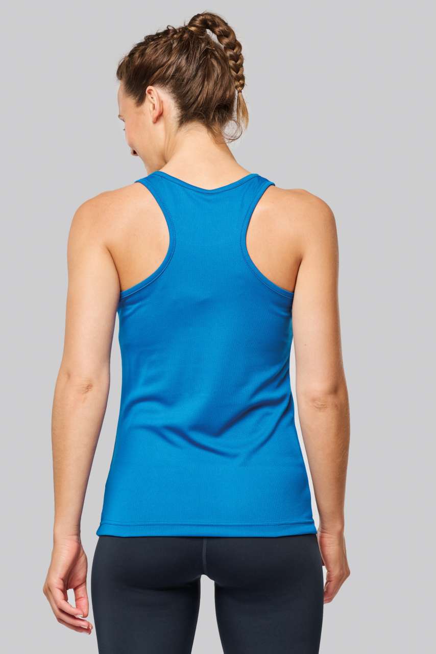 LADIES' SPORTS VEST - Aqua Blue - Additional