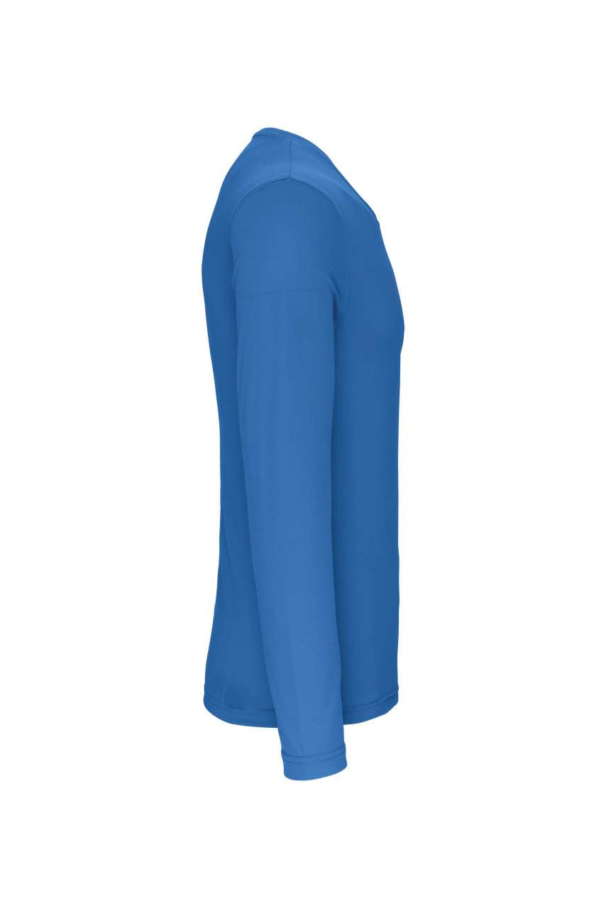 MEN'S LONG-SLEEVED SPORTS T-SHIRT - Aqua Blue - Additional