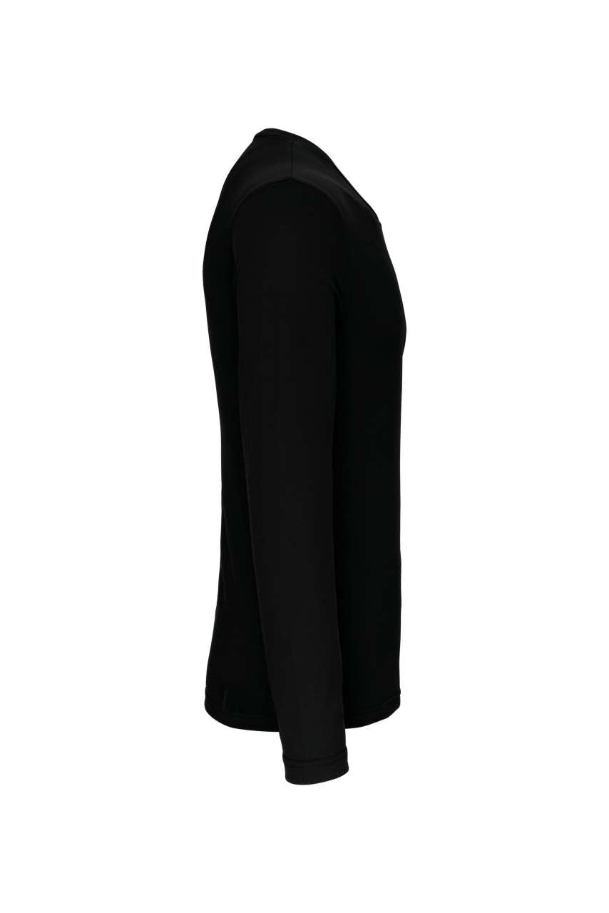MEN'S LONG-SLEEVED SPORTS T-SHIRT - Black - Additional