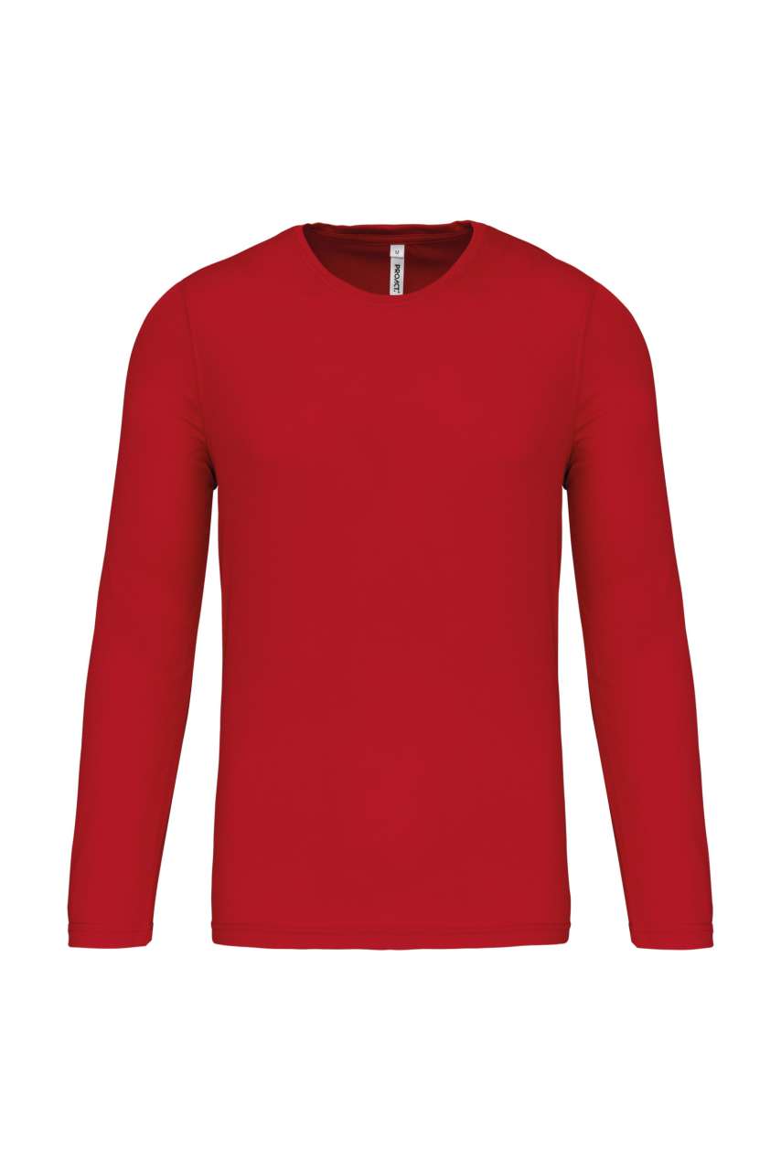 MEN'S LONG-SLEEVED SPORTS T-SHIRT - Red - Main