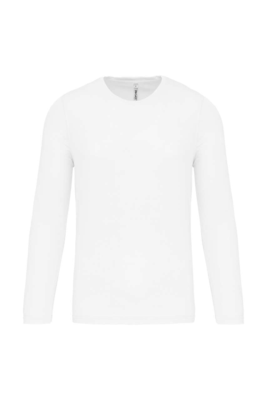 MEN'S LONG-SLEEVED SPORTS T-SHIRT - White - Main