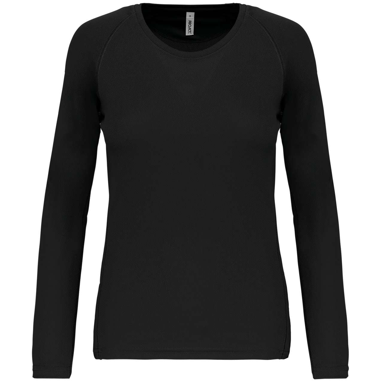 LADIES' LONG-SLEEVED SPORTS T-SHIRT - Black - Main