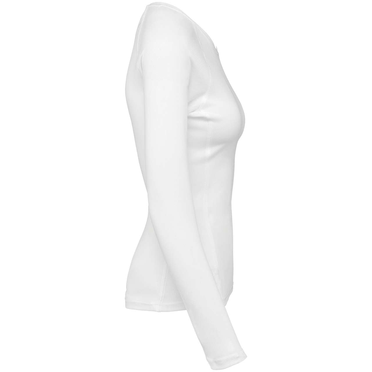 LADIES' LONG-SLEEVED SPORTS T-SHIRT - White - Additional
