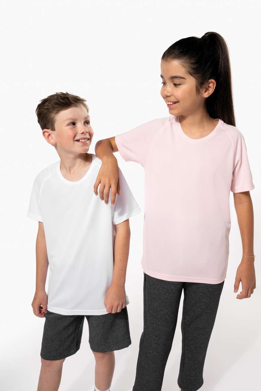 KIDS' SHORT SLEEVED SPORTS T-SHIRT - White - Additional