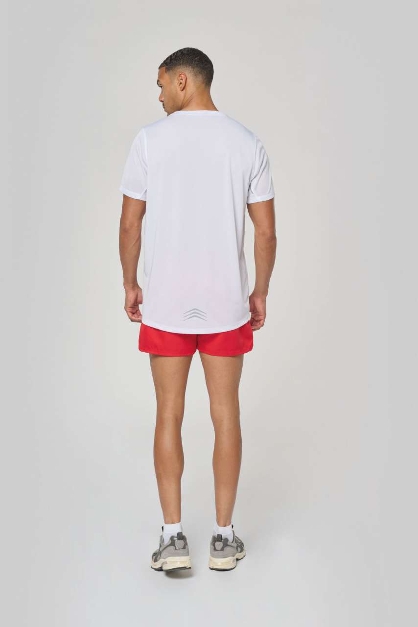 MEN'S SHORT-SLEEVED SPORTS T-SHIRT - White/Silver - Additional