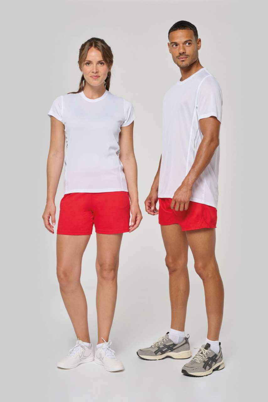MEN'S SHORT-SLEEVED SPORTS T-SHIRT - White/Silver - Additional