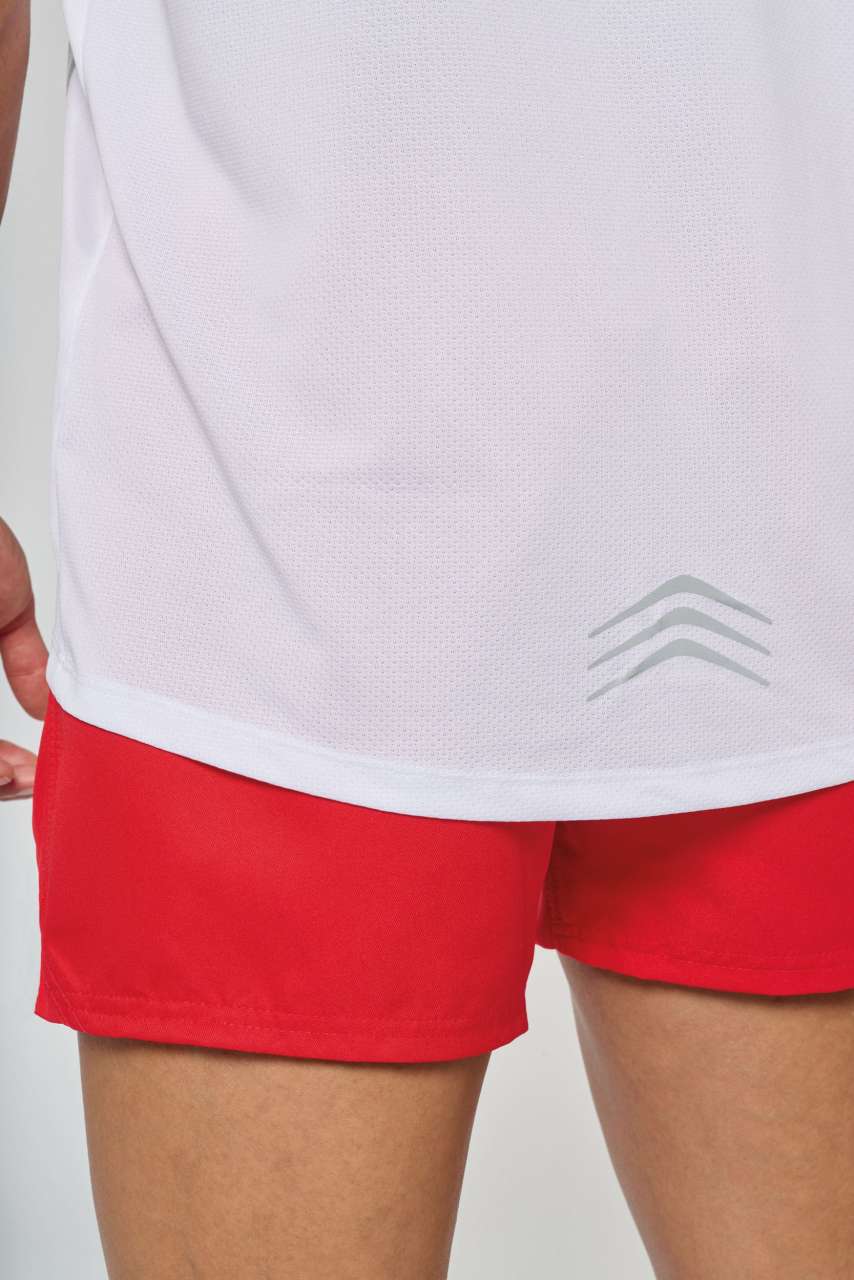 MEN'S SHORT-SLEEVED SPORTS T-SHIRT - White/Silver - Additional