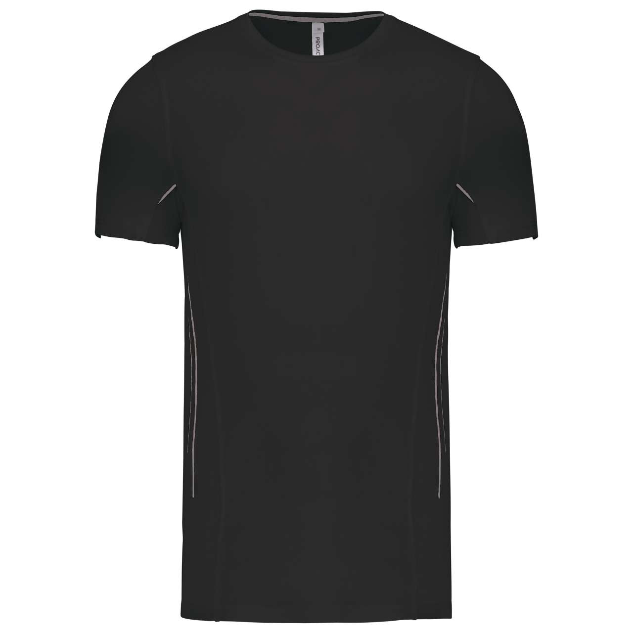 MEN'S SHORT-SLEEVED SPORTS T-SHIRT - Black/Silver - Main