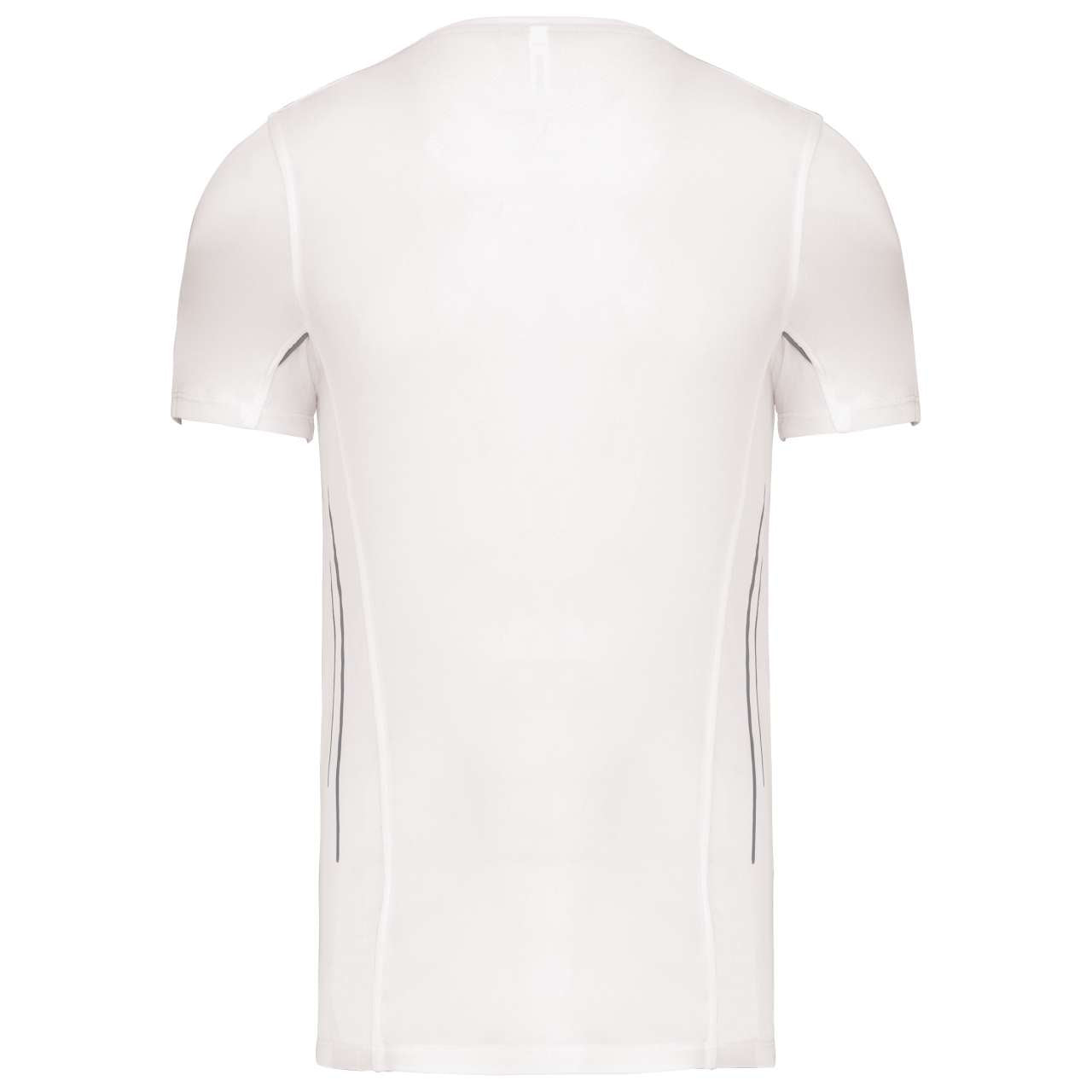 MEN'S SHORT-SLEEVED SPORTS T-SHIRT - White/Silver - Additional