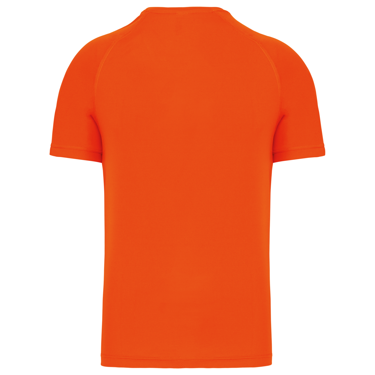 MEN’S V-NECK SHORT SLEEVE SPORTS T-SHIRT - Fluorescent Orange - Additional