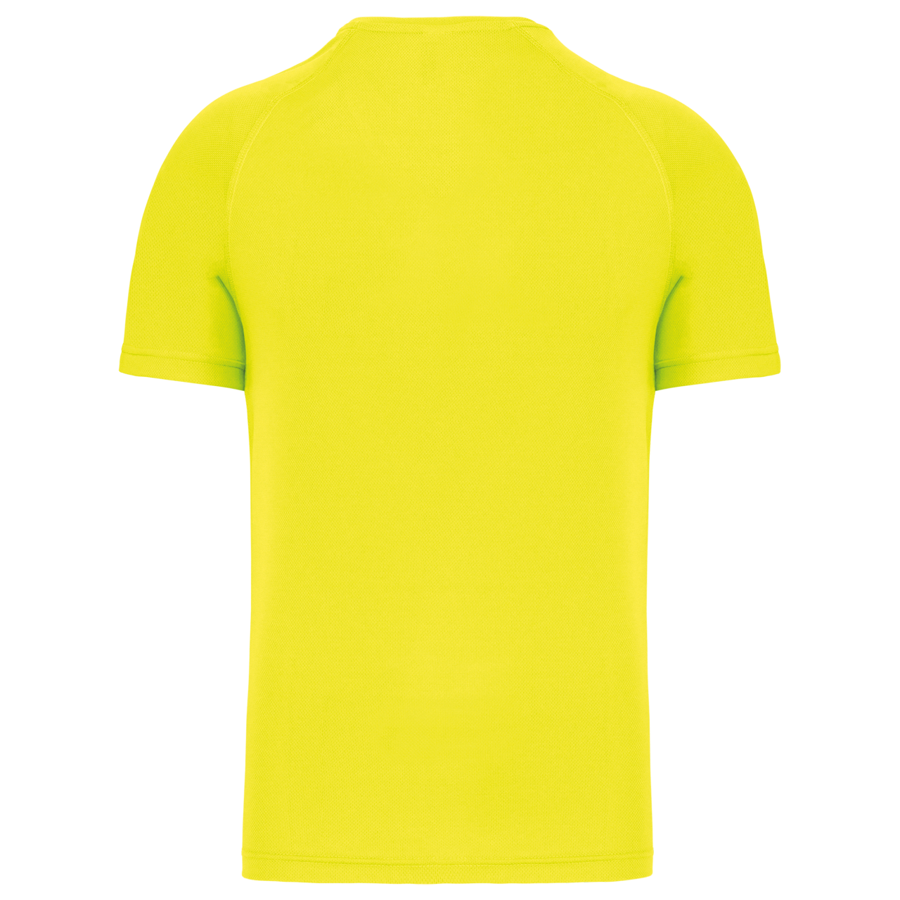 MEN’S V-NECK SHORT SLEEVE SPORTS T-SHIRT - Fluorescent Yellow - Additional