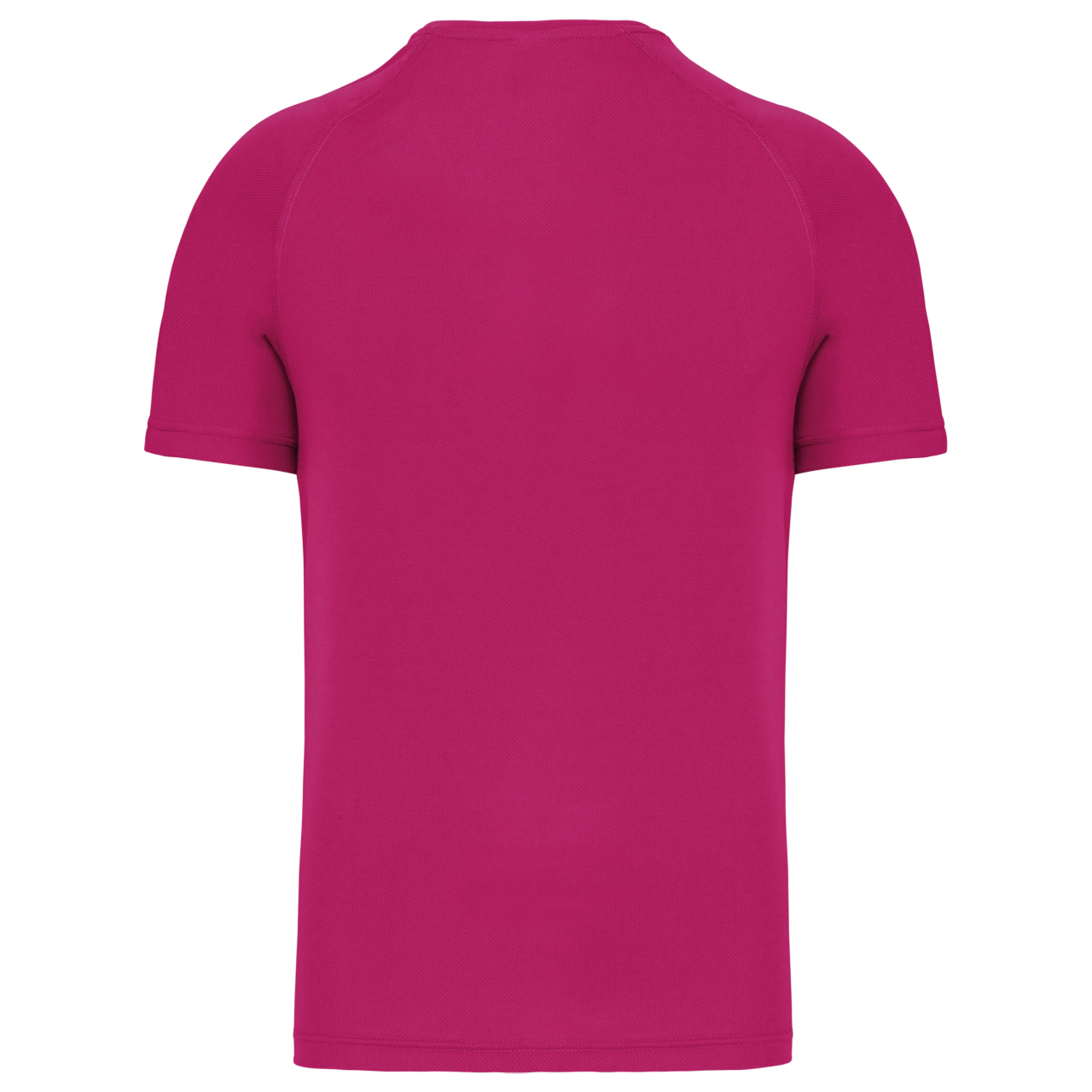 MEN’S V-NECK SHORT SLEEVE SPORTS T-SHIRT - Fuchsia - Additional