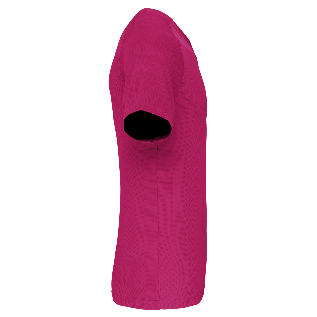 MEN’S V-NECK SHORT SLEEVE SPORTS T-SHIRT - Fuchsia - Additional