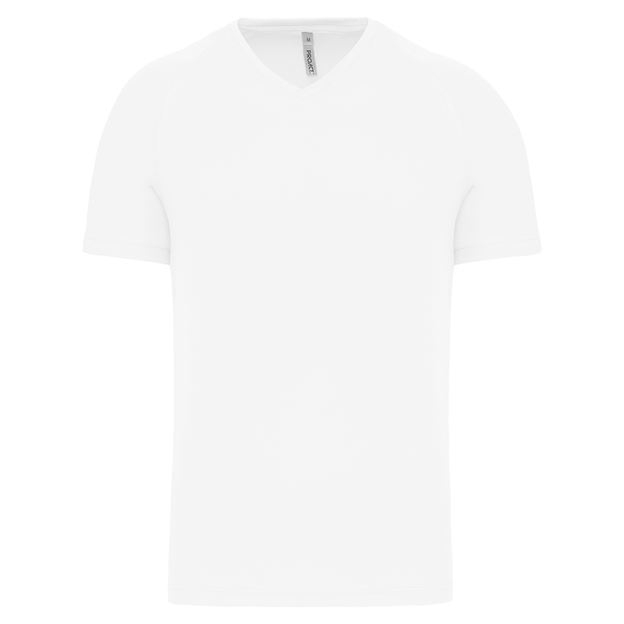 MEN’S V-NECK SHORT SLEEVE SPORTS T-SHIRT - White - Main