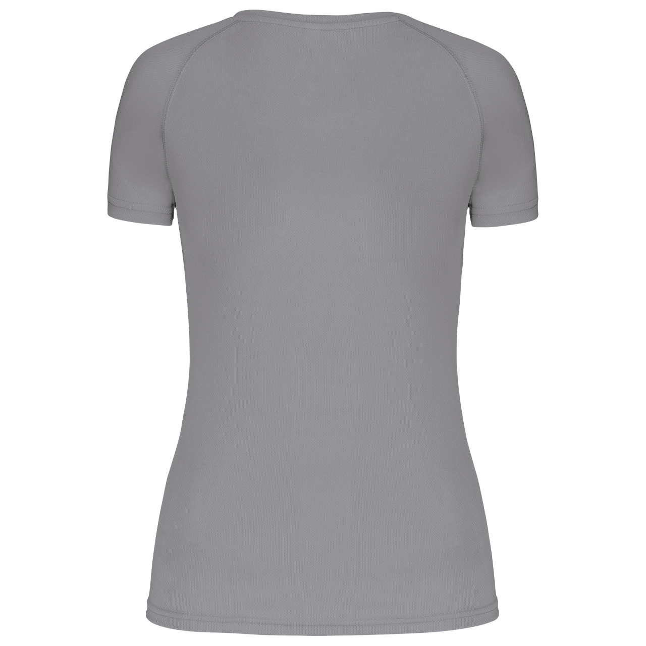 LADIES’ V-NECK SHORT SLEEVE SPORTS T-SHIRT - Fine Grey - Additional