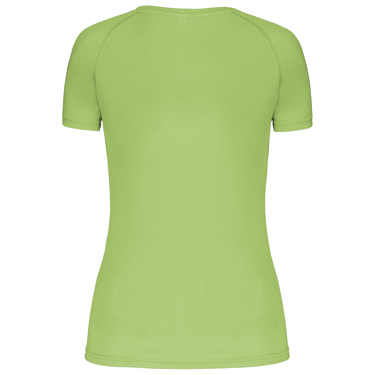 LADIES’ V-NECK SHORT SLEEVE SPORTS T-SHIRT - Lime - Additional