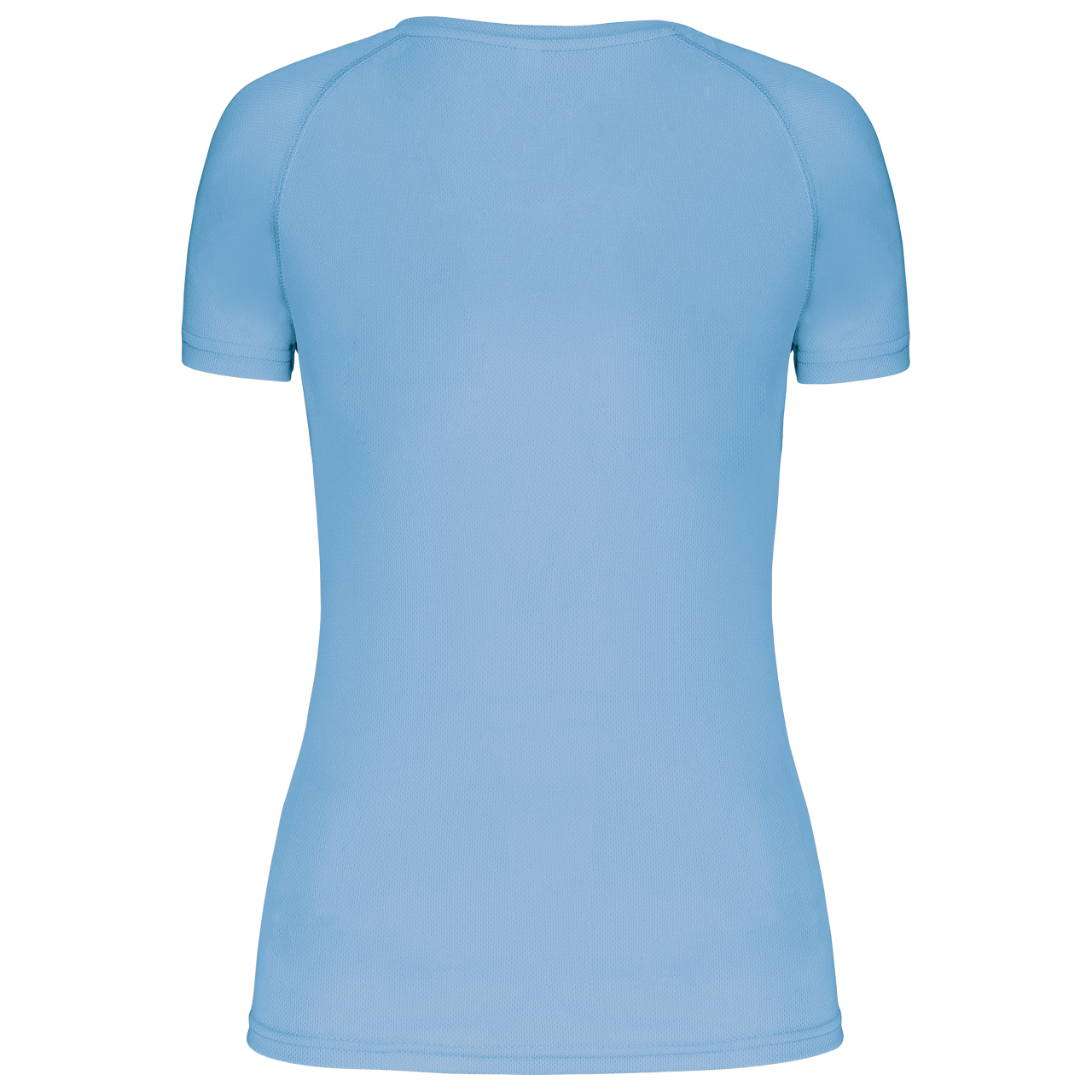 LADIES’ V-NECK SHORT SLEEVE SPORTS T-SHIRT - Sky Blue - Additional