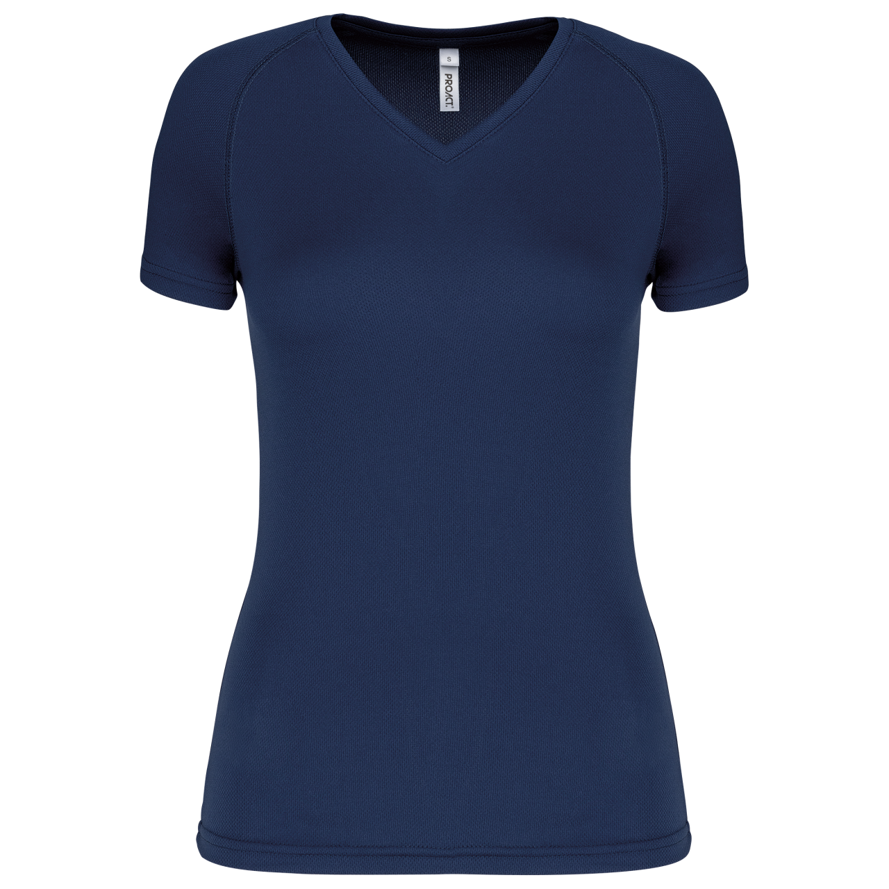 LADIES’ V-NECK SHORT SLEEVE SPORTS T-SHIRT - Sporty Navy - Main