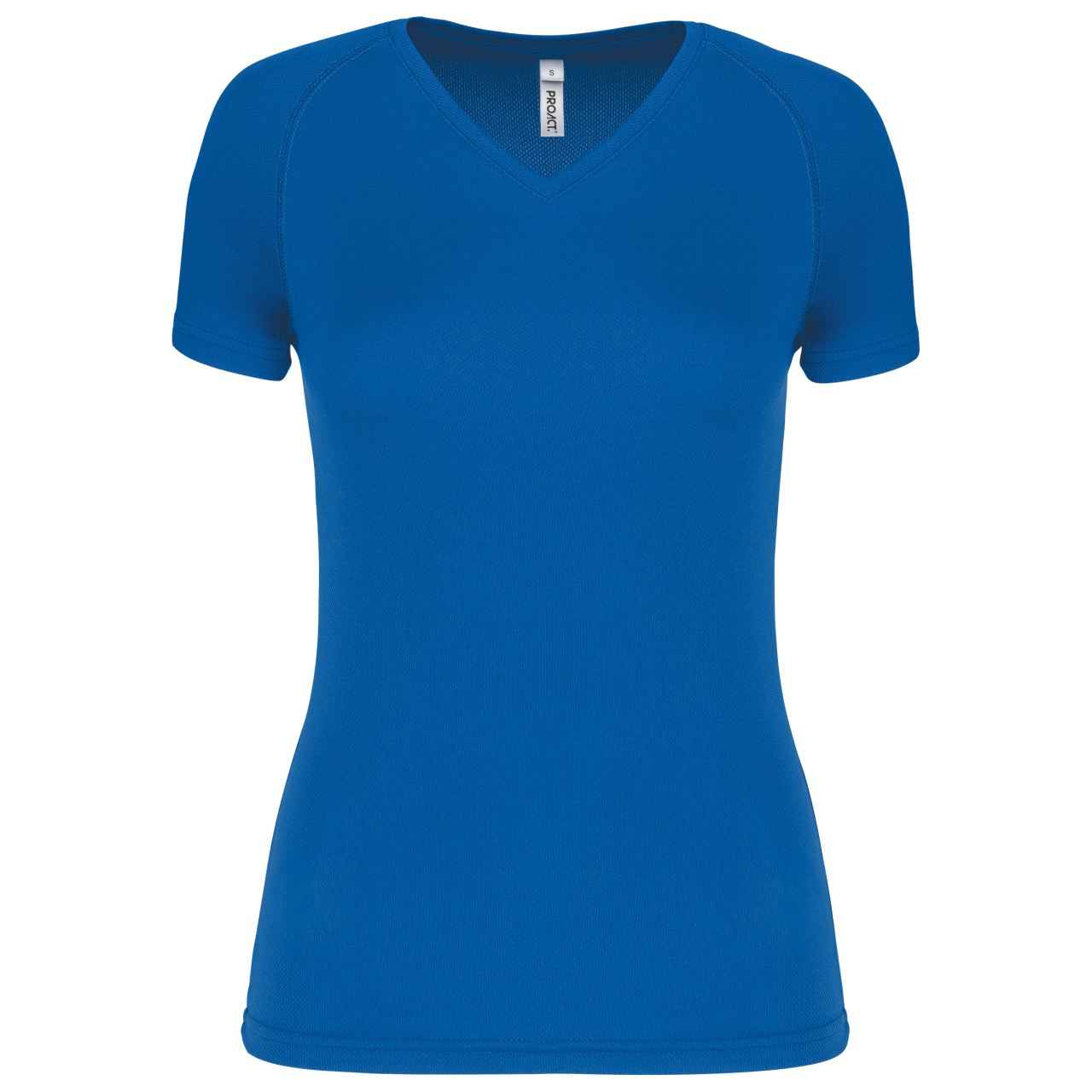 LADIES’ V-NECK SHORT SLEEVE SPORTS T-SHIRT - Sporty Royal Blue - Main