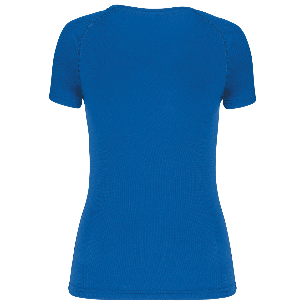 LADIES’ V-NECK SHORT SLEEVE SPORTS T-SHIRT - Sporty Royal Blue - Additional