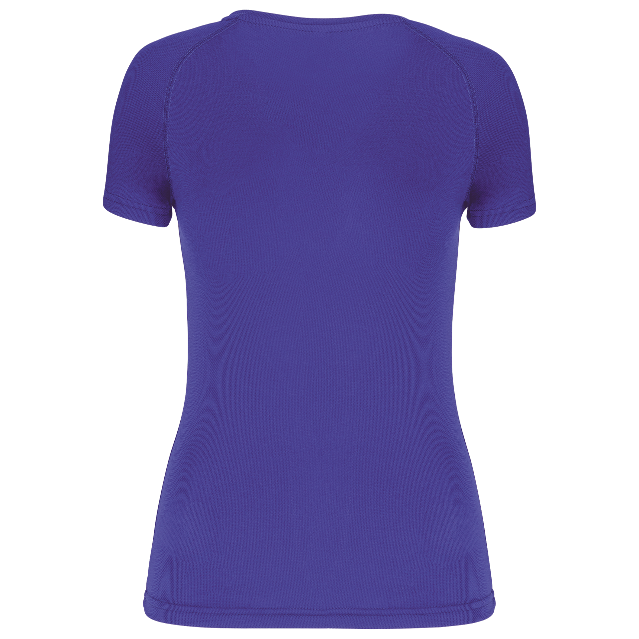 LADIES’ V-NECK SHORT SLEEVE SPORTS T-SHIRT - Violet - Additional