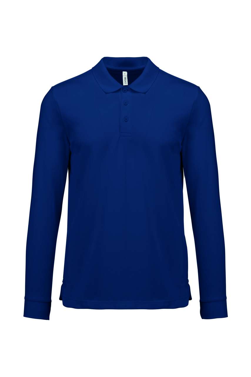 ADULT COOL PLUS® LONG-SLEEVED POLO SHIRT - Sporty Navy - colorimageurl