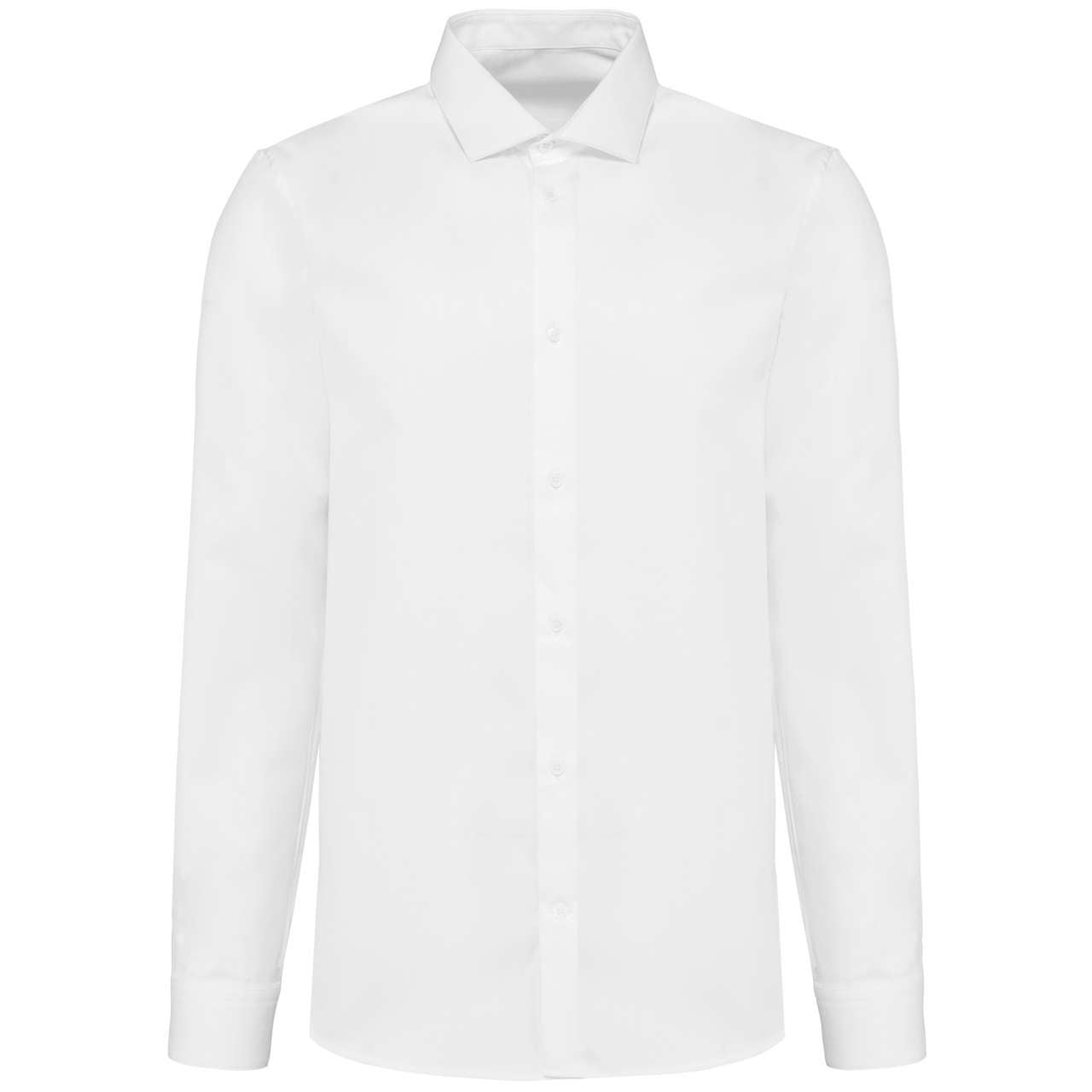 MEN'S PINPOINT OXFORD LONG-SLEEVED SHIRT - White - colorimageurl
