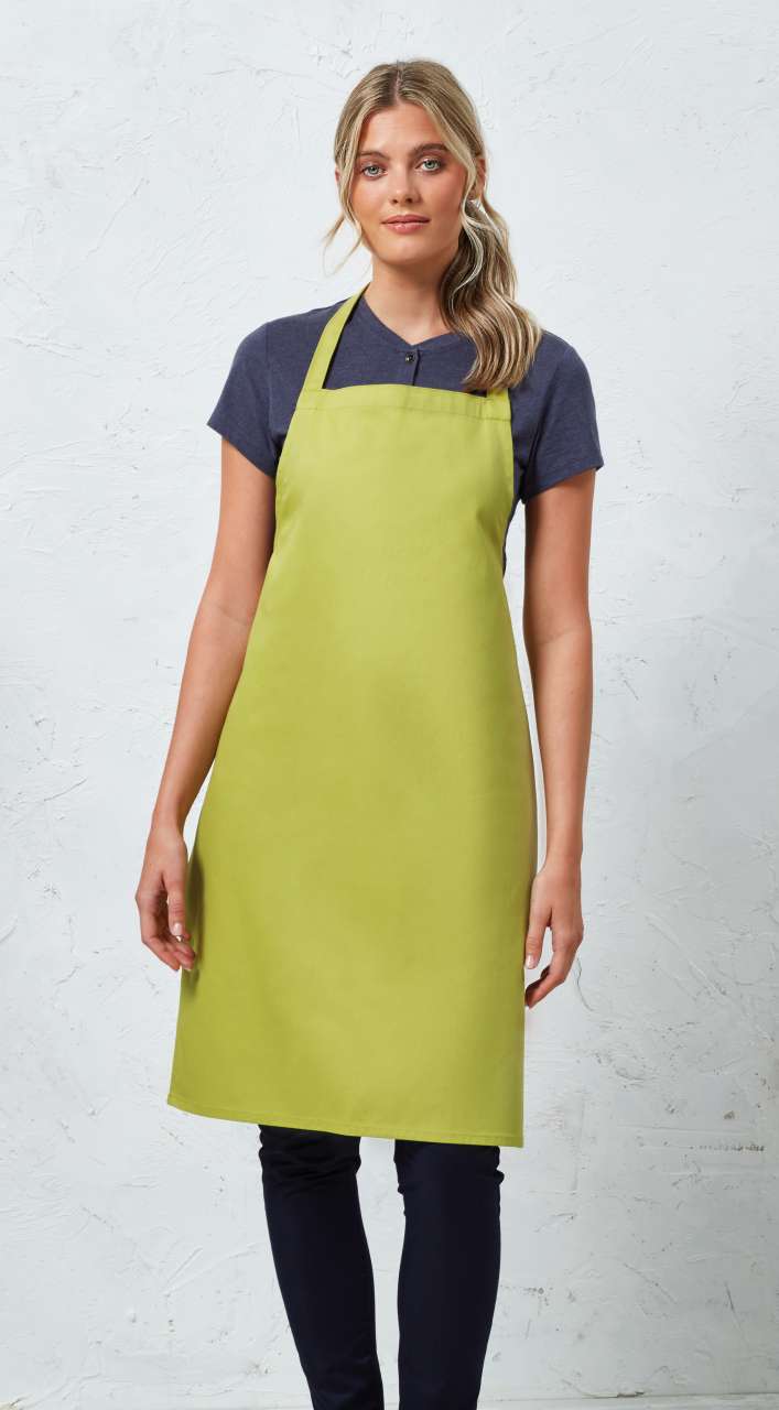 100% ORGANIC COTTON BIB APRON - Lime - Model