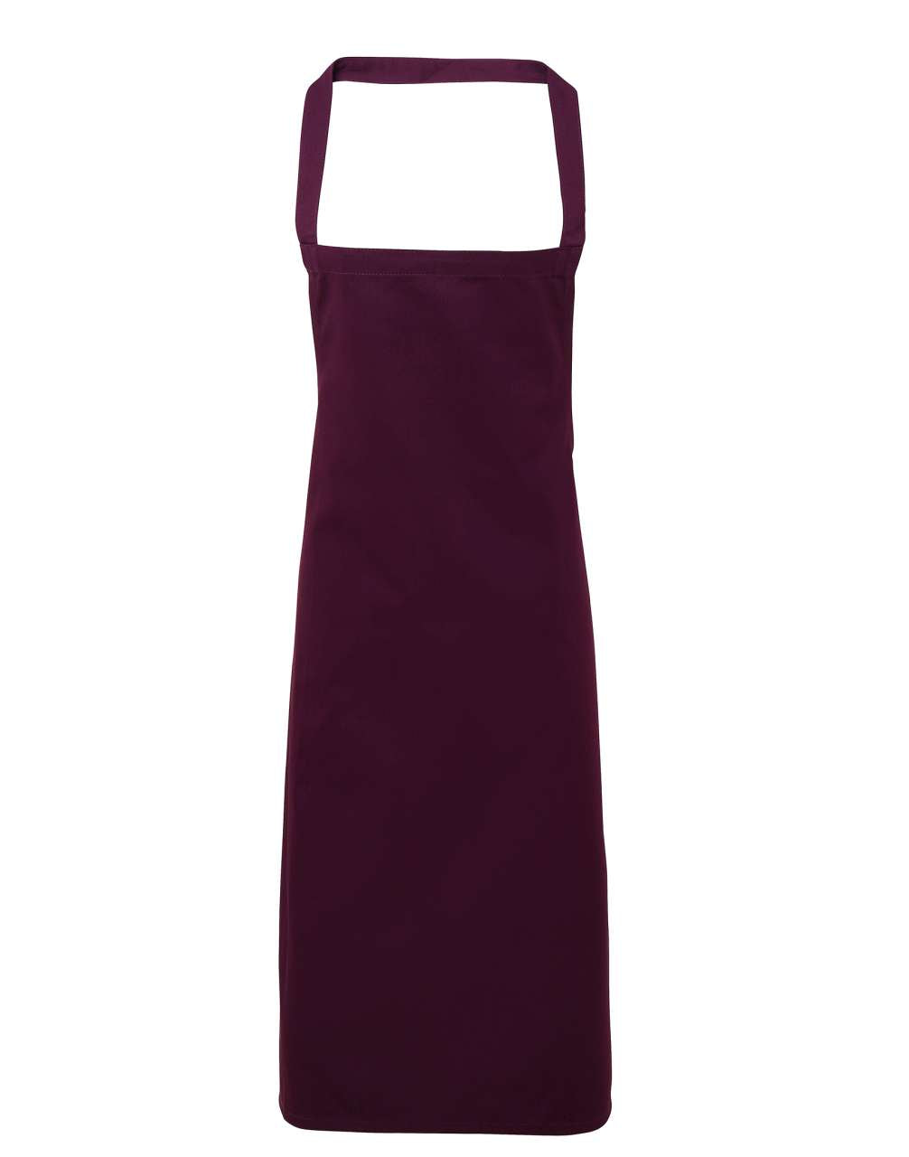 100% ORGANIC COTTON BIB APRON - Aubergine - Main