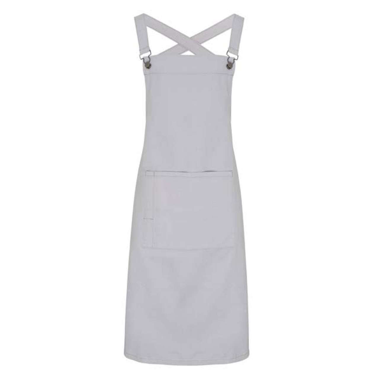 CROSS BACK ’BARISTA’ BIB APRON - Silver - Main