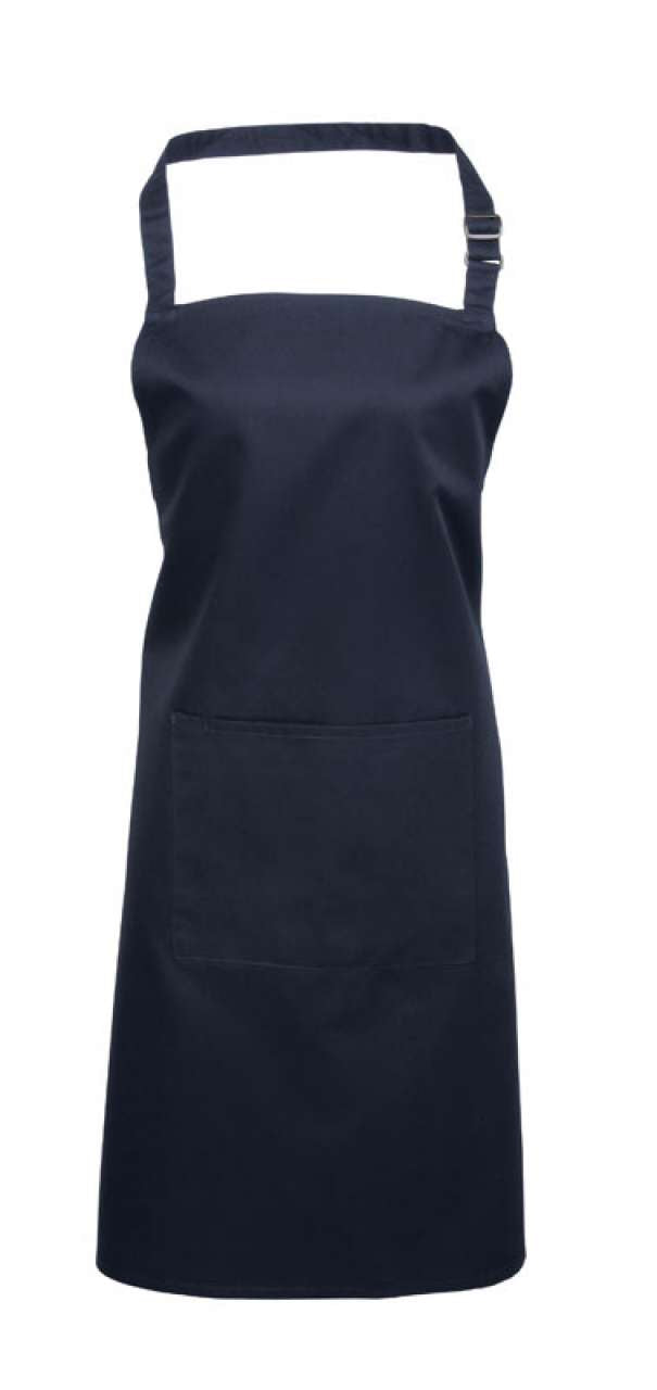 'COLOURS COLLECTION’ BIB APRON WITH POCKET - Navy - Main