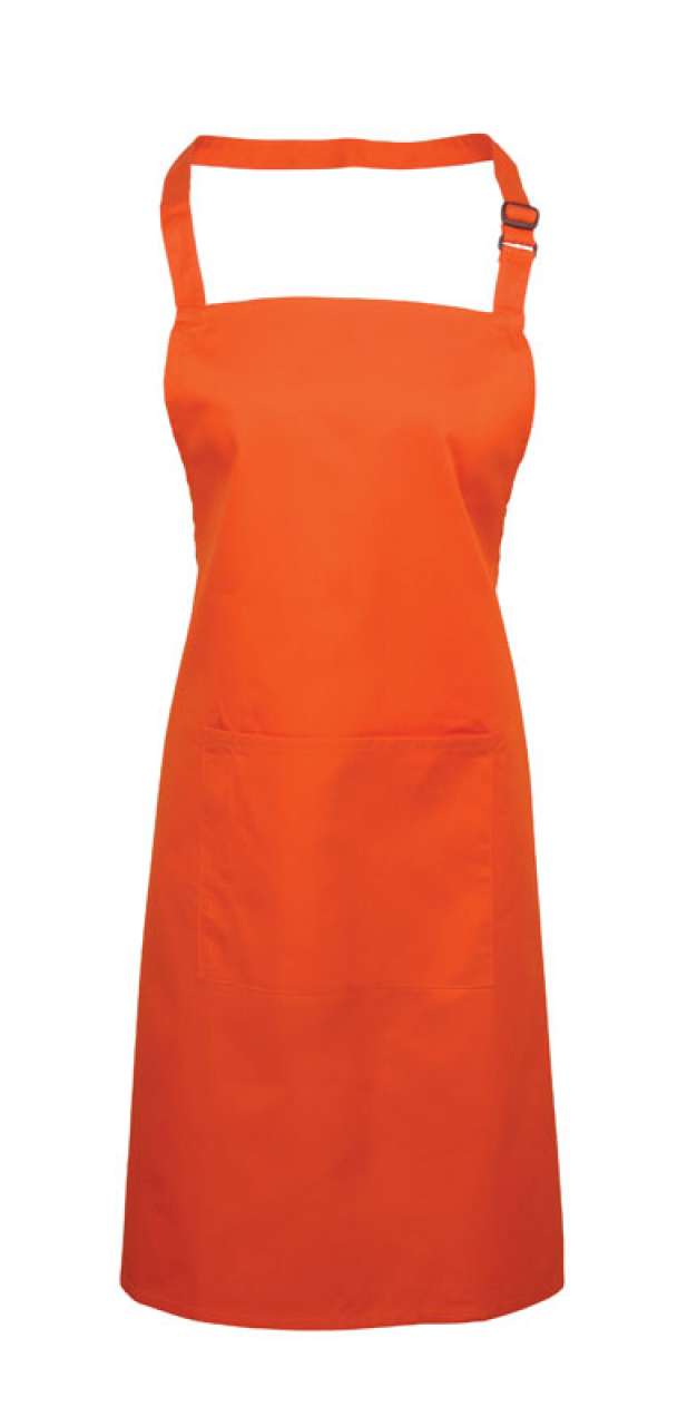 'COLOURS COLLECTION’ BIB APRON WITH POCKET - Orange - Main