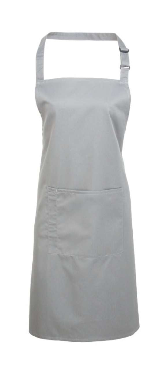 'COLOURS COLLECTION’ BIB APRON WITH POCKET - Silver - Main