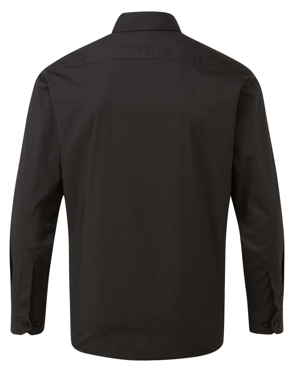 MEN'S LONG SLEEVE POPLIN SHIRT - Black - Additional