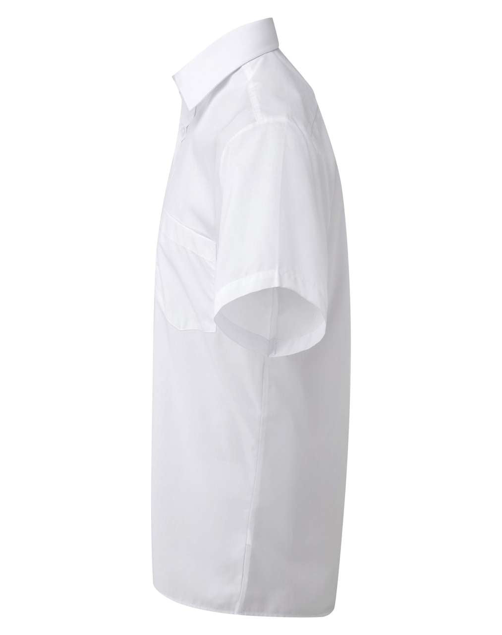 MEN'S SHORT SLEEVE POPLIN SHIRT - White - Additional