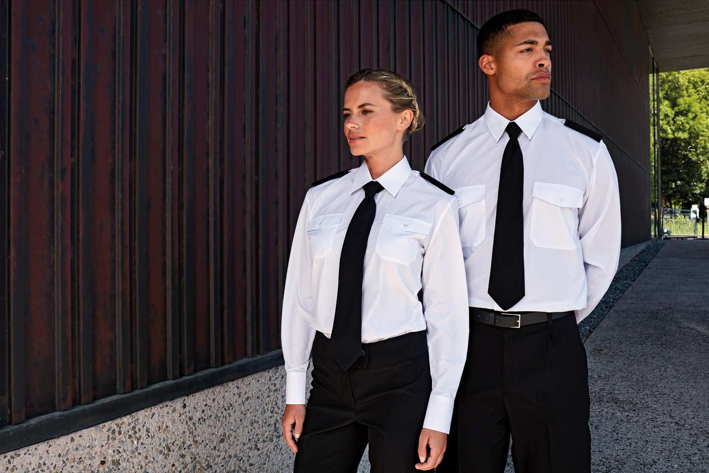 MEN’S LONG SLEEVE PILOT SHIRT - White - Additional