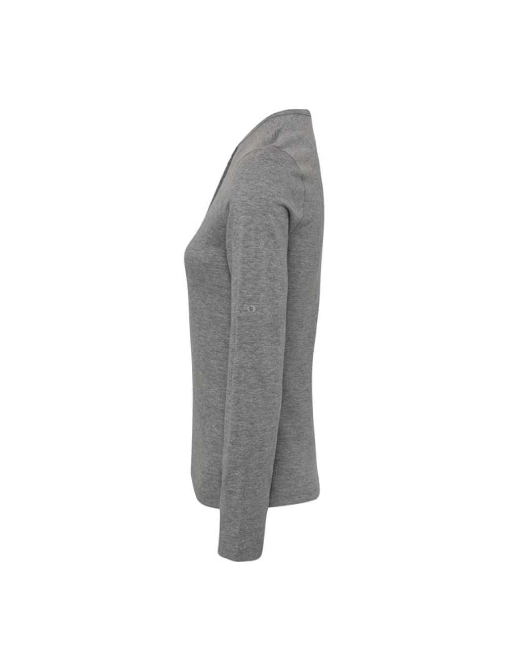 WOMEN'S LONG JOHN ROLL SLEEVE TEE - Grey Marl - Additional