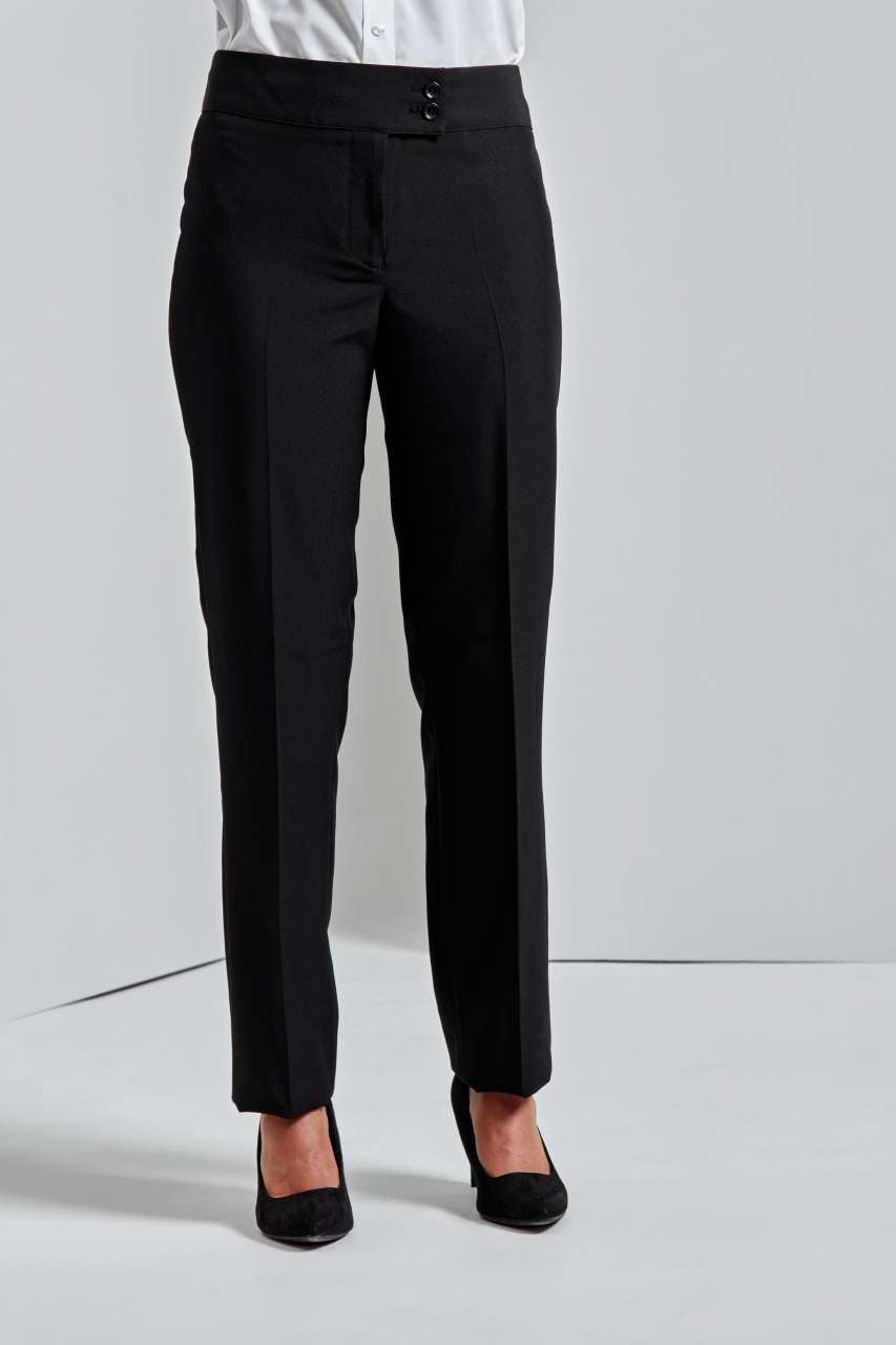 LADIES' 'IRIS' STRAIGHT LEG TROUSERS - Black - Model