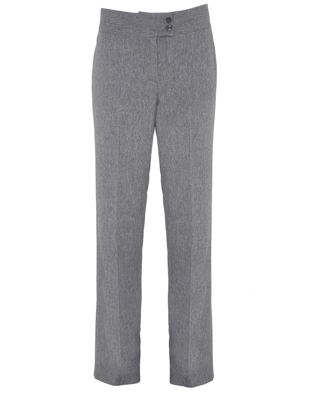 LADIES' 'IRIS' STRAIGHT LEG TROUSERS - Grey Heather - Main