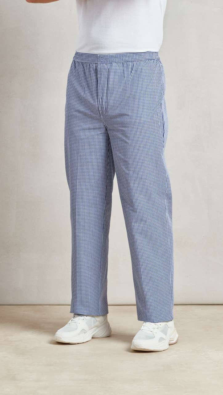 CHEF'S PULL-ON TROUSERS - Black/White Check - Additional