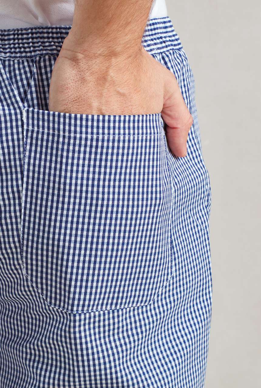 CHEF'S PULL-ON TROUSERS - Black/White Check - Additional